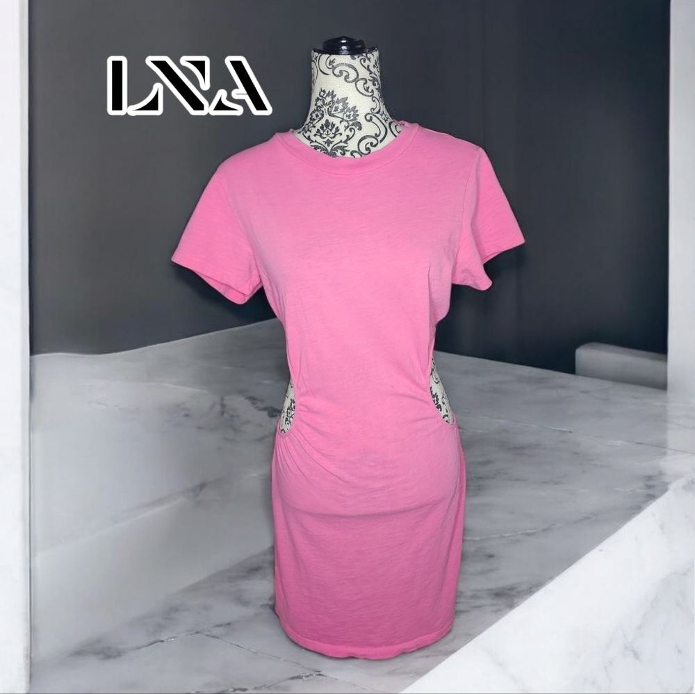 🆕️ LNA Pink Cotton Open Back Dress - XSmall